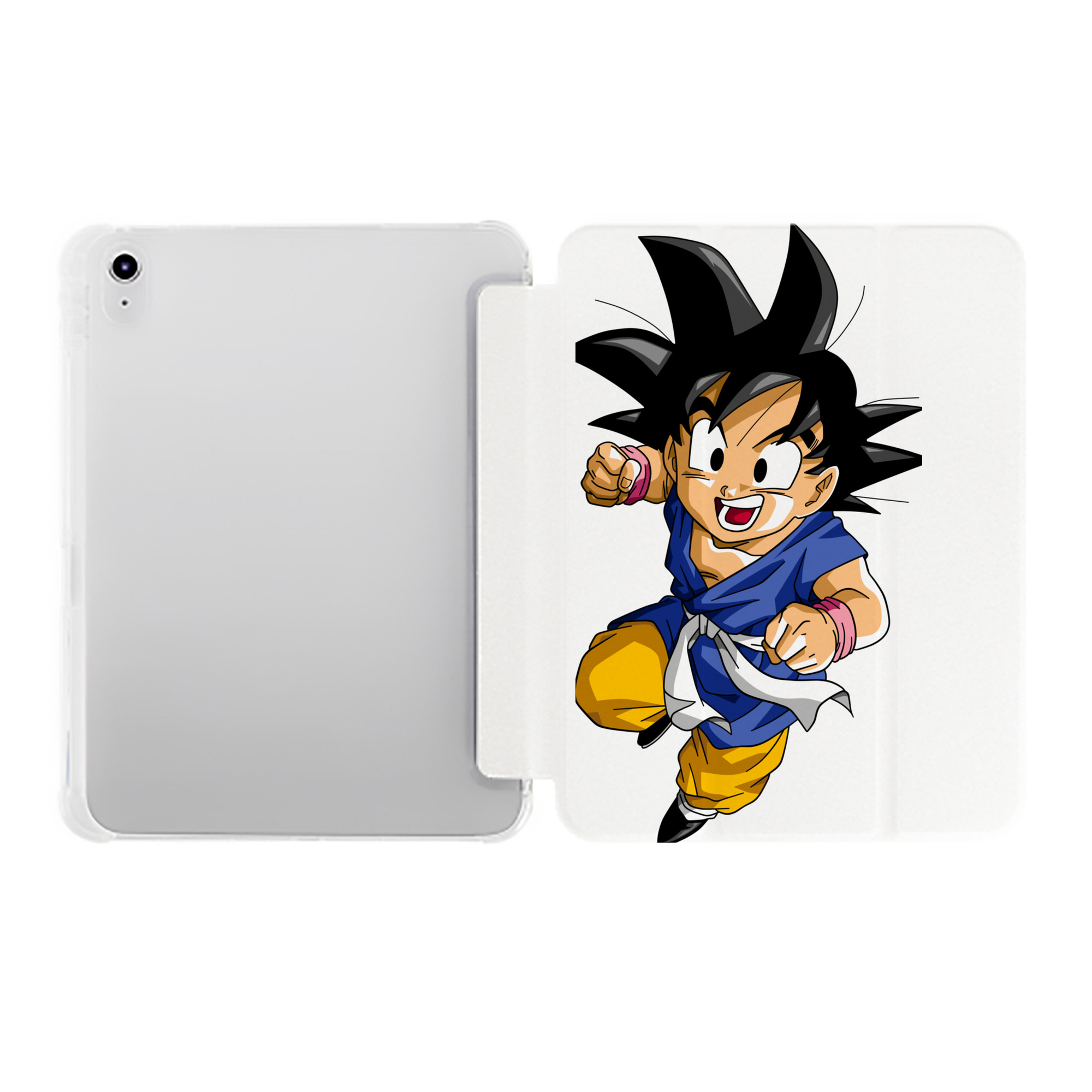 （画像用） ドラゴンボール 孫悟天 そん ごてん DRAGON BALL Son Goten IPad ケース ペン収納付き 三つ折りスタンド PUレザー×シリコン 対応機種9.5/10.5/10.9インチ